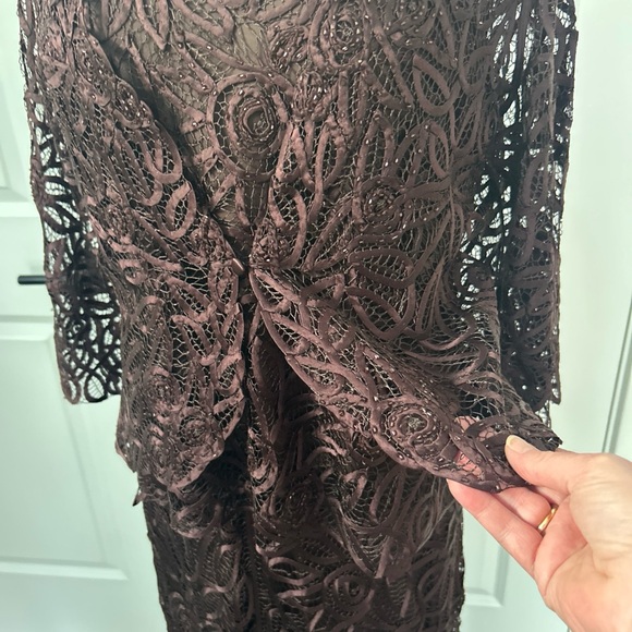 $900 SOULMATES size XL 100% Silk Soutache Beaded Formal Dress Gown skirt jacket - Picture 4 of 12
